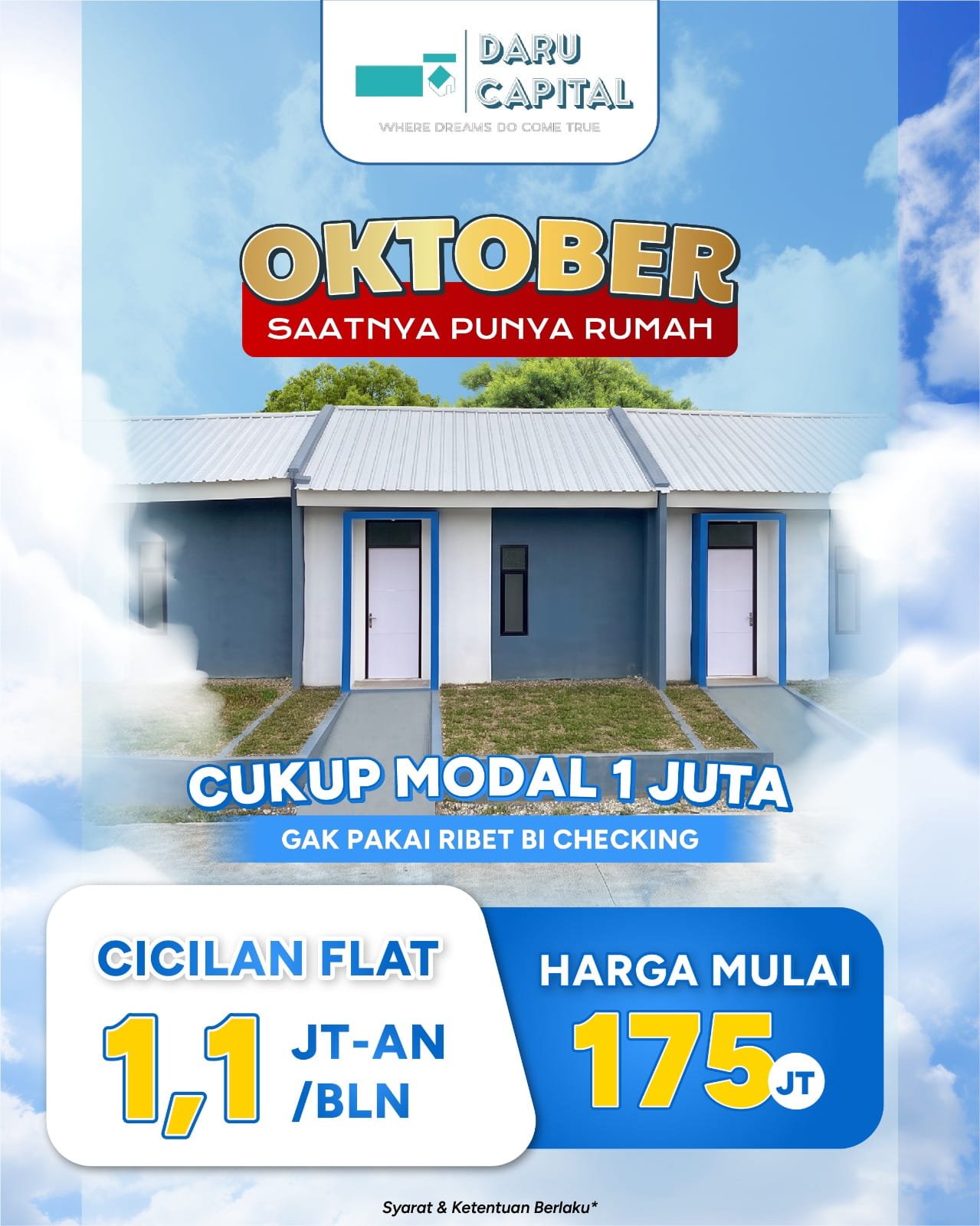 Rumah Daru Capital harga 175 juta