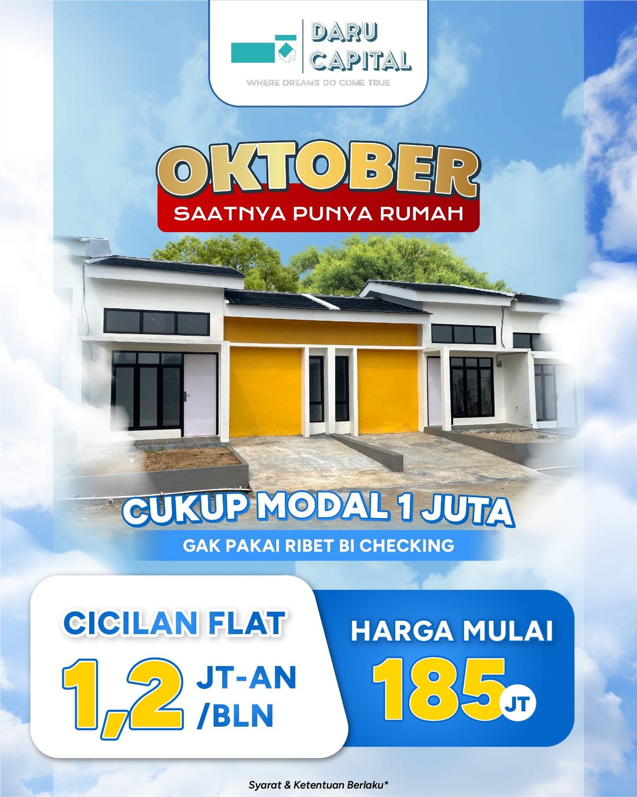 Rumah Daru Capital harga 185 juta