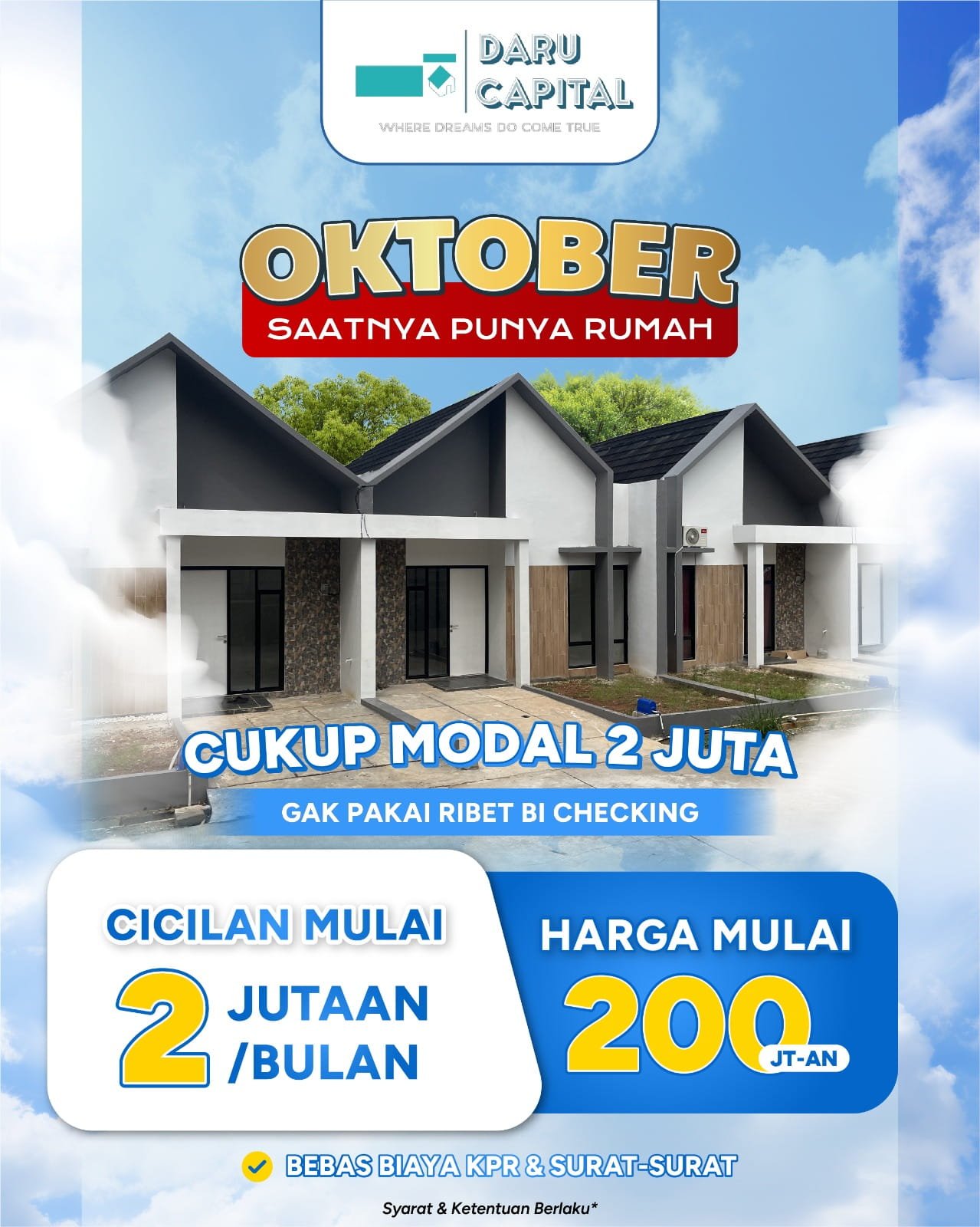 Rumah Daru Capital harga 200 jutaan