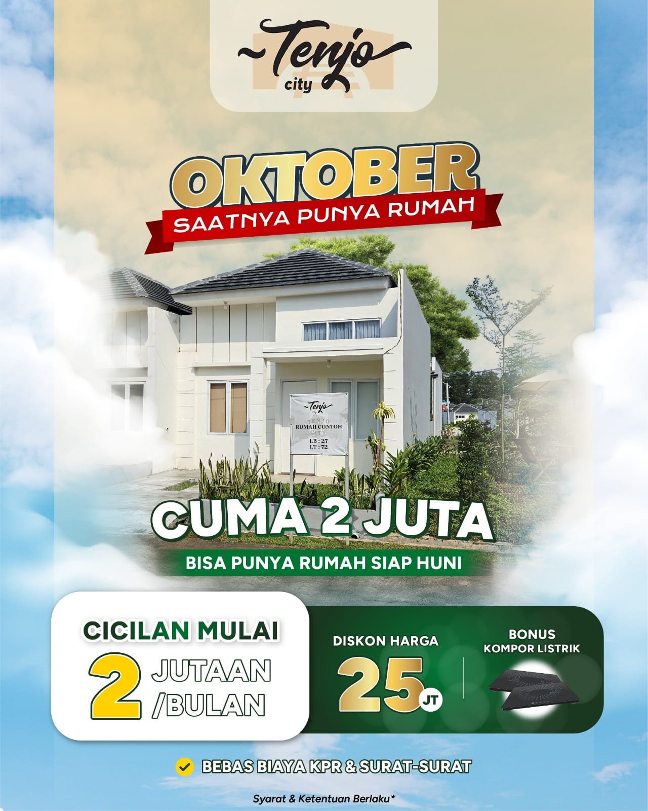 Materi promo rumah Tenjo City Oktober 2026